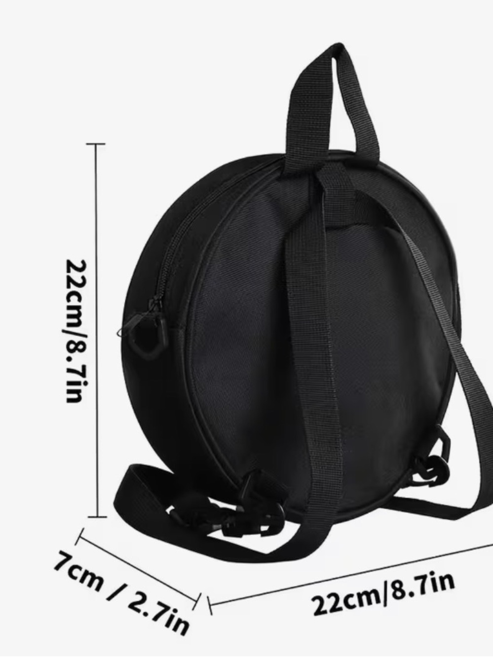 Gothic Skull & Rose Round Crossbody Bag - Picture 3 of 3